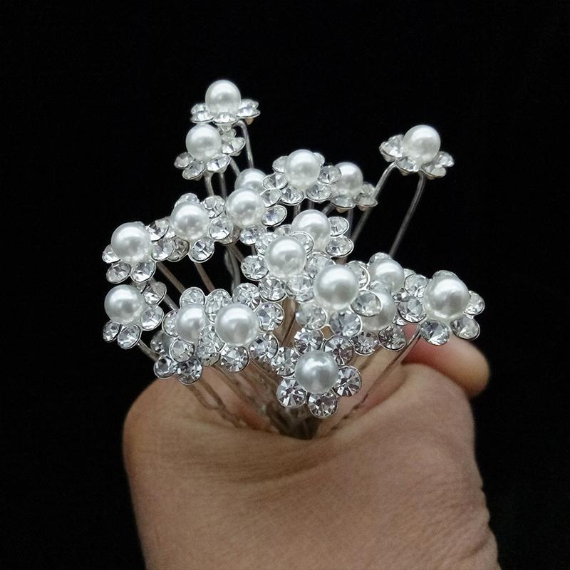 Pearl Hair Pins Pearl  Bobby Hair Pin Wedding Hair Accessories U Pearl Shaped Hair Pins For Brides Bridesmaids Women