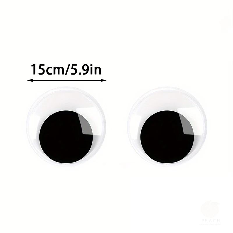 1Pair Self Adhesive Cute Huge Googly Eyes Fridge Wall Sticker Funny Large Black Plastic Eyes Sticker Diy Scrapbook Dolls Eyeball