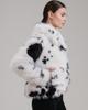 Women's Short Fur Coat ZLLY 20149 S White-black