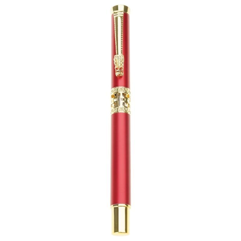 Penna a sfera con rullo in metallo ottone e rame dal design classico, regalo per uomo d'affari