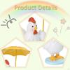 Chicken Garden Statue Chick Figurine Art Crafts Collectible Animal Yard Sculpture for
