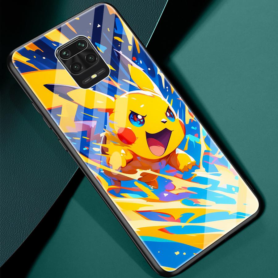 Cute Pokemon Pikachu Luxury Phone Cover Glass Case for Xiaomi Redmi Note 15 14 Pro 10 A2 Plus 13 12S A5 12 10S A1 11