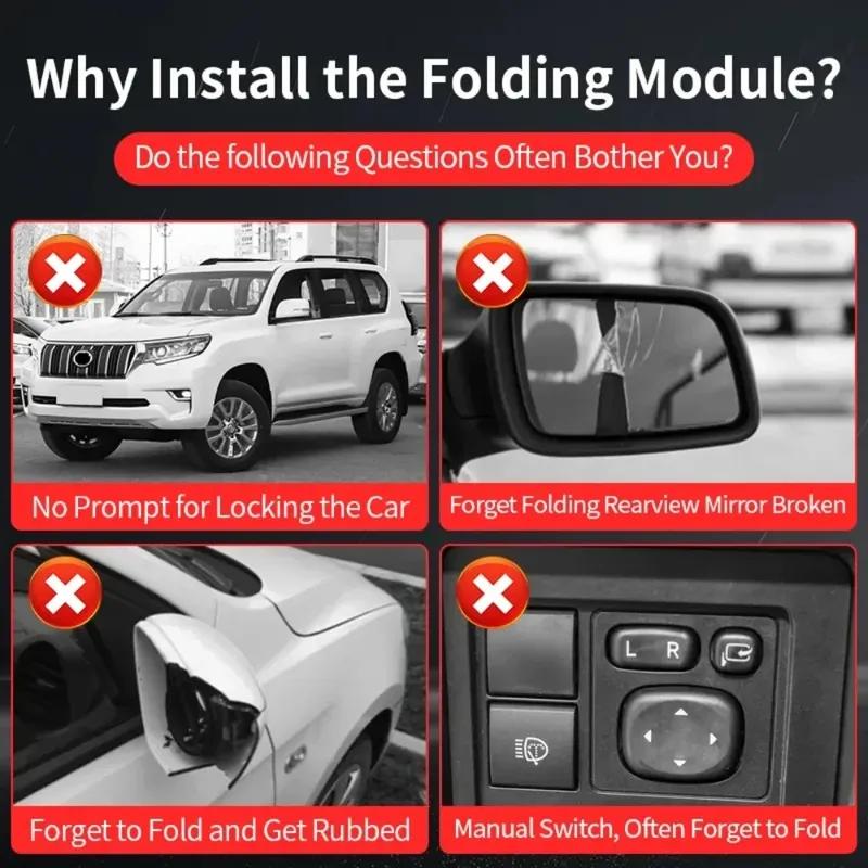 Automatic Electric Wing Door Side Rearview Mirror Folding Controller Unfold Plug Module Kit For Lexus CT200h 2011-