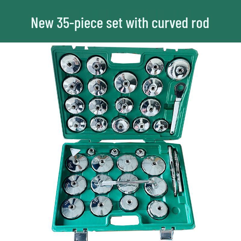 Steel Engine Oil Filter Wrench Set - Cap Style Auto Maintenance Tool