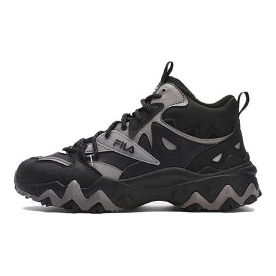 Oakmont Stoff Synthetisches Leder Fleece Bequem Vielseitig Mid-Top Dad Schuhe Herren Sneaker Schwarz Himmelgrau F12M342127FBD