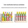 Montessori Sensory Integration Cylinder Peg Toy: Early Learning Educational Building Blocks for Kids.