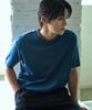 NODU Neck-Pointing Short Sleeve Knit [Blue]