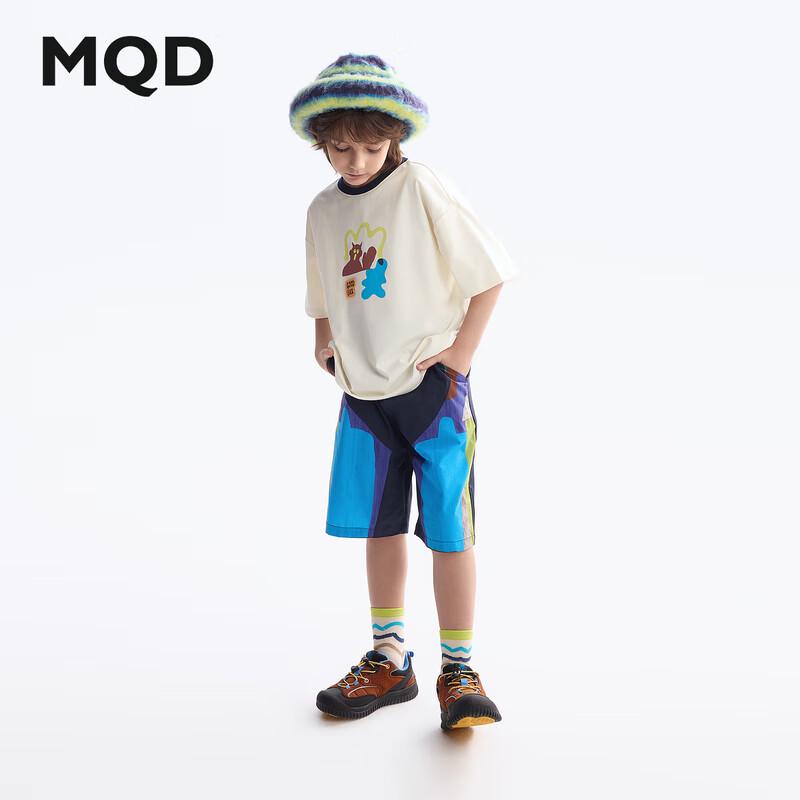 MQD Boys  Summer Spliced T-Shirt & Shorts Set 160cm