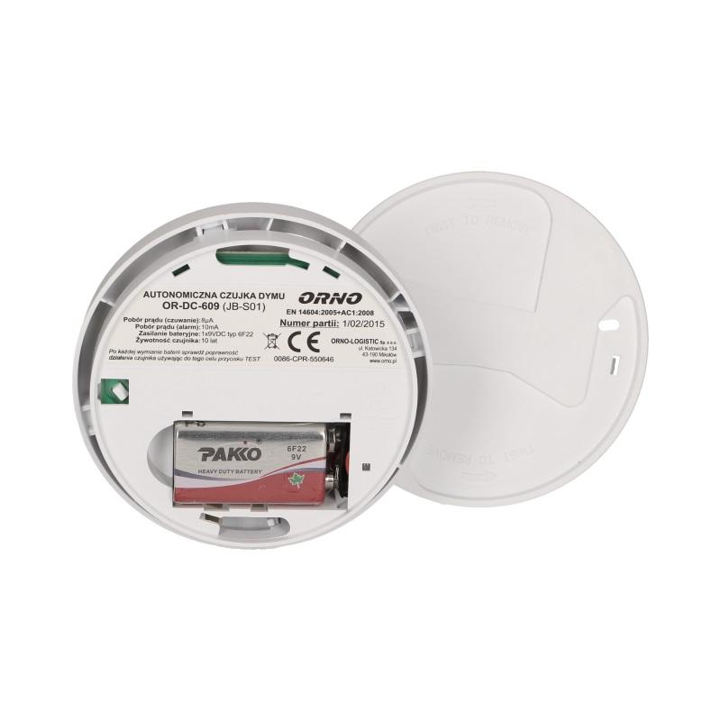 Battery-Operated Smoke Detector 9V - On-Dc-609