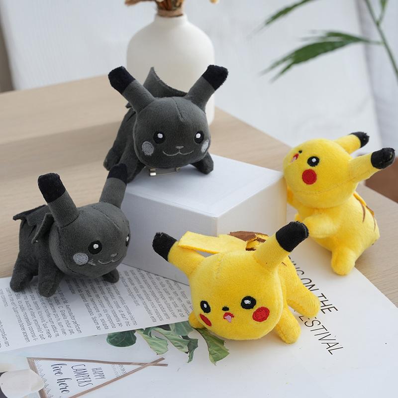 Japanese Cartoon Style Official Licensed Pokmon Pikachu Plush Brooch & Bag Charm, Cute Premium Mini Doll Ornament