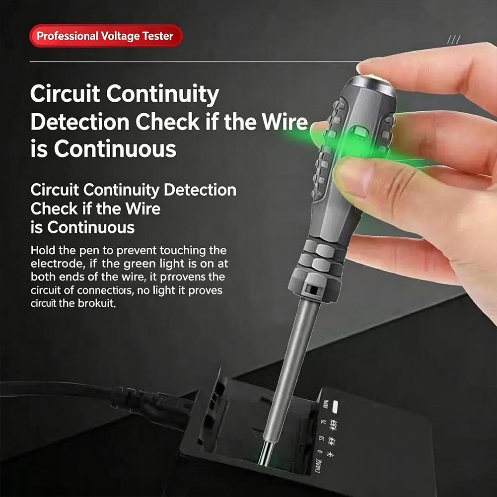 Multifunctional Electrician Test Screwdriver AC Non-contact Induction Test Pen Voltage Tester 70-600V Red Green Induction Lights