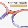 Personality Hollowed Out Large Round Frame Reading Glasses Multicolor Splicing Clear Lens Far Sight Glasses Diopter 0 To +4.0