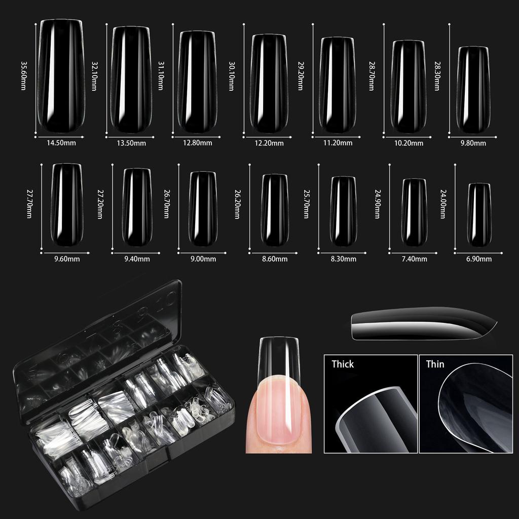 Soft Gel False Tips Natural Sculpted Ballet Coffin Almond Fake Nails Full Cover Premium Press On Nails Nail Supplies