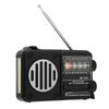 AM FM SW Radio USB Rechargeable Support Memory Card USB Playing Portable Bluetooth Radio with Flashlight Large Knob
