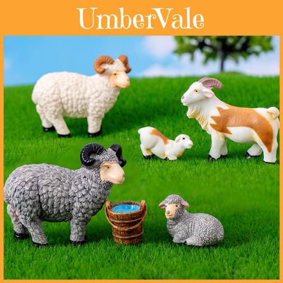 Adorable Resin Miniature Sheep Figurine Perfect For Diy Garden Or Farm Dcor