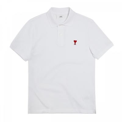 Ami Bfupl001 760 100 Ami De Coeur Small Heart Logo Polo Unisex Short Sleeve Tee