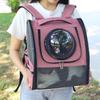 Breathable Transparent Cat Backpack with Detachable Double-Shoulder Design