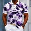 Men S Short Sleeve Polo Shirt Abstract Graffiti Print Slim Fit Breathable