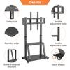 Mobile Floor TV Cart Stand  for 32-100 Inch TV Mount Trolley with Shelves