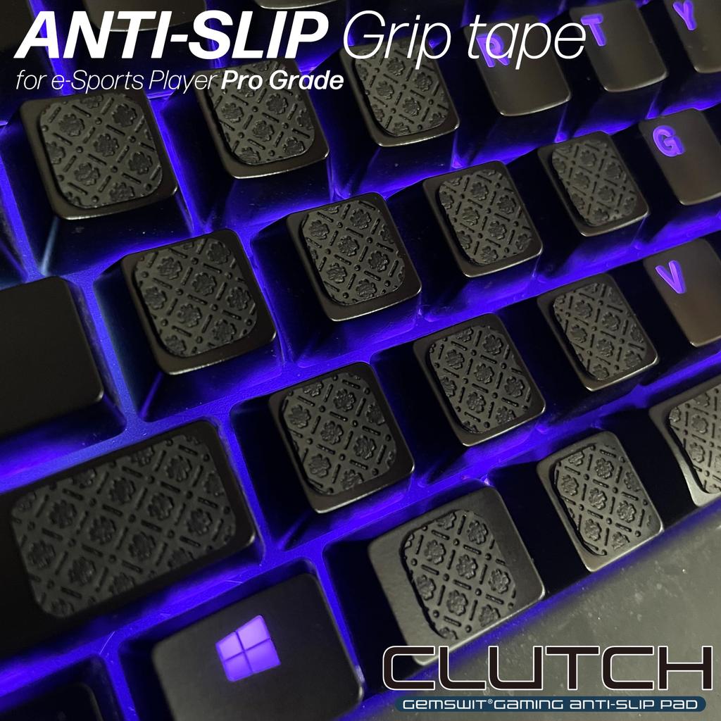 Gemswit CLUTCH Bande Adhésive Evo avec Coussinet pour Souris Gaming et avec Motif Laser Motif Antidérapant, 0.5mm Antidérapant Claviers, Absorbant, Antidérapant,