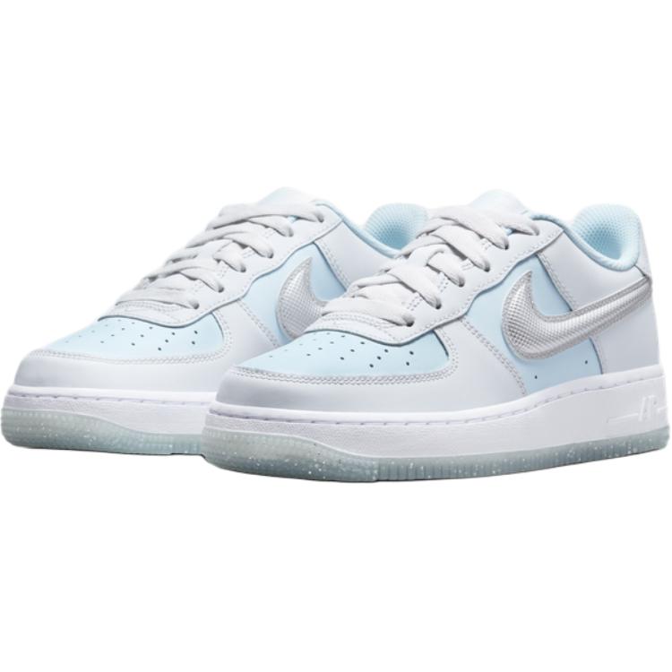 Nike Air Force 1 Low GS Pure Platinum Glacier Blue Metallic Silver HQ3249-043