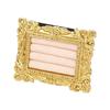 Tabletop Jewelry Display Holder with Ornate Frame, Four Ring Rows for Counter Merchandising, Vanity Storage, and Styling Use