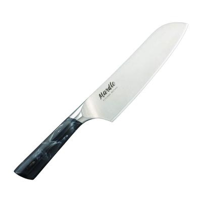 Fuji Bıçaklık Santoku 165mm Molibden Özel Çelik Bıçak ve Mardle Mutfak Bıçaklarınızla Uyumlu Saplı Çift Kenarlı Et,