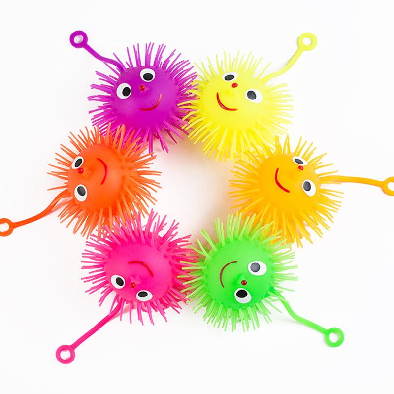 Vent Hedgehog Gifts Children Glow Toys Ball Soft elastic LED Light  Unique