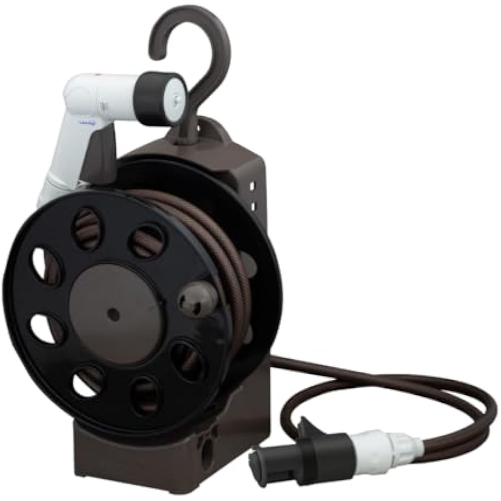 Takagi (Takagi) Horse Hose Reel Aurora Light 10m (BR) Brown Stylish Lightweight R1410BR