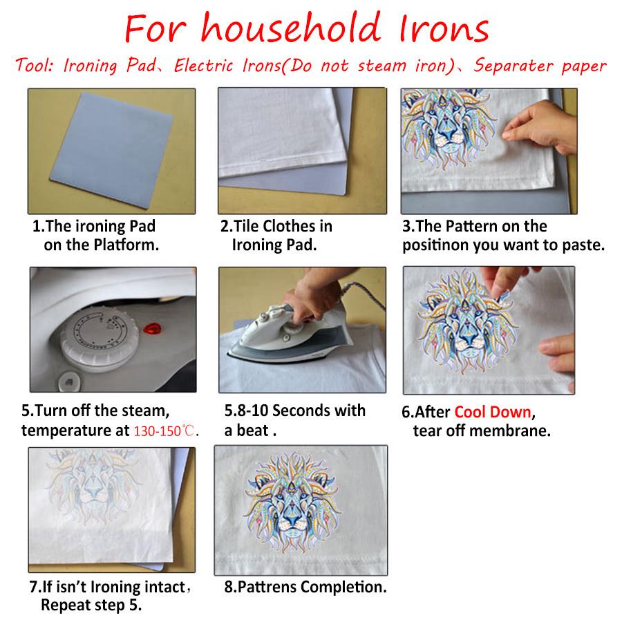 Iron-On Transfers beautiful Lion Print 