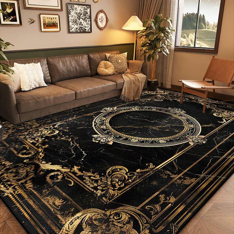 Chinese Style Luxury Big Living Room Rugs Home Decoration Sofa Coffee Tables Solid Carpet Bedroom Bedside Washable Floor Mats