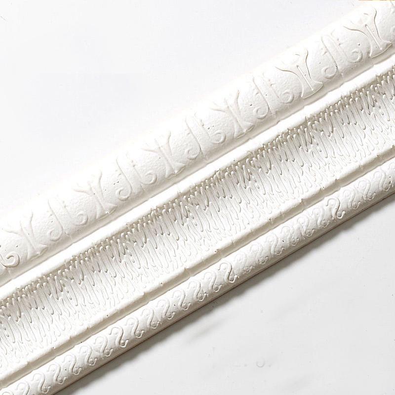 2.3m Decorative 3D Pattern Decorative Self Adhesive Waterproof Wallpaper Line Skirting Line Living Room Wall Paste