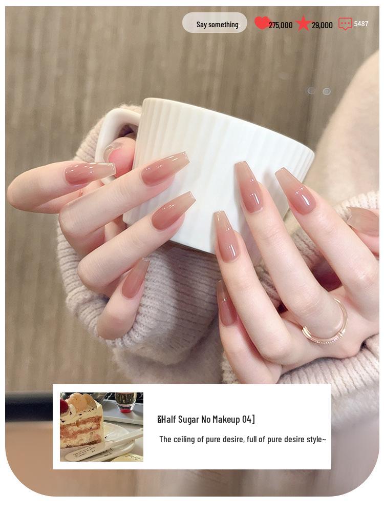 Summer 2025 Ice Transparent Nude Nail Gel Polish - Popular Whitening Jelly Color Series