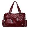 Retro Women's PU Leather Handbag Large Capacity Shoulder Bags Multi Zip Pocket Handbag for Daily Commute Work Shopping and Weekend Outings