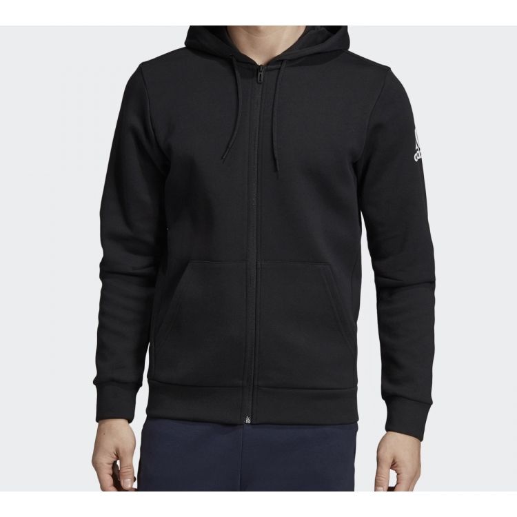 Adidas Essentials Plain Full-Zip Hoodie Men Hoodie Black EB5272