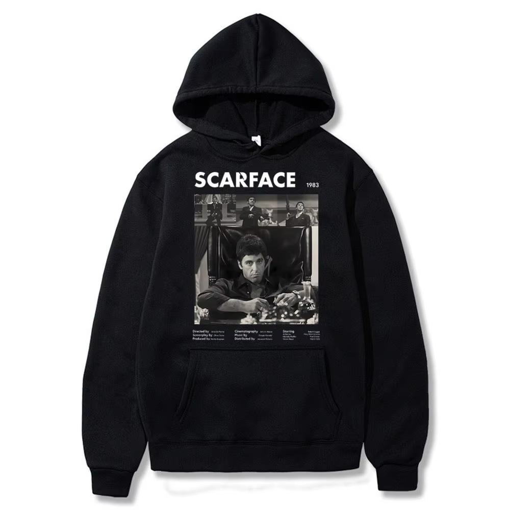 

Classic 90s Vintage Movie Scarface Tony Montana Graphic Hoodies Al Pacino Print Hoodies Men s Women Sweatshirts S
