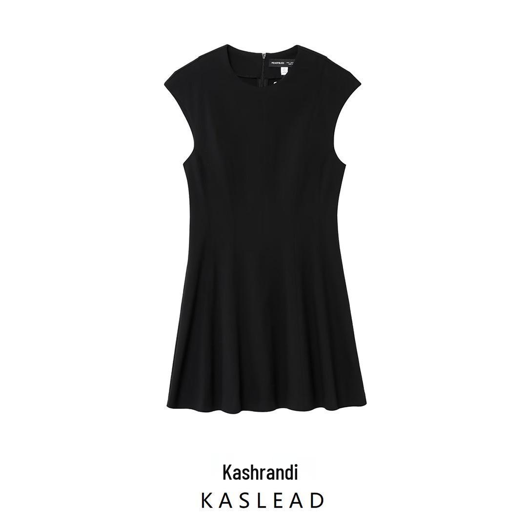 

2025 Spring European & American Style Women s Flared Hem Twill Long Skirt M чорний