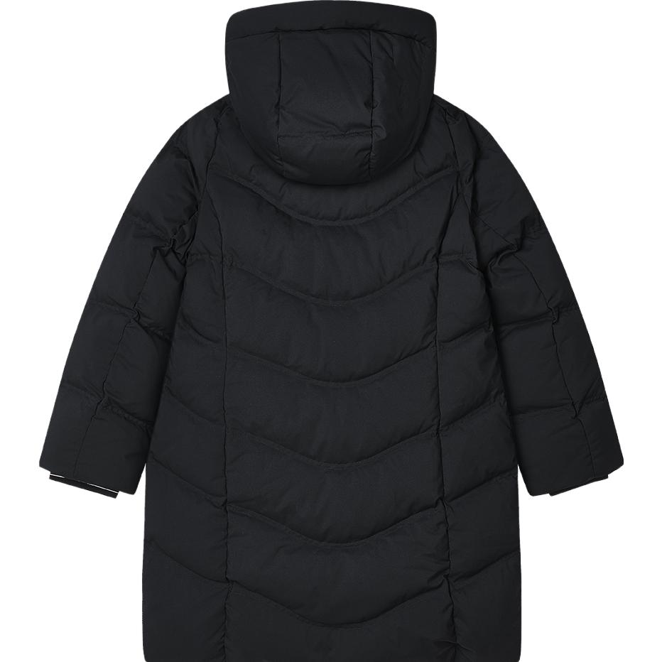FILA 2023 Winter New Mid-Length Down Jacket Casual Fashion Simple Warm Top Women Jacket Black F11W341910F-BK