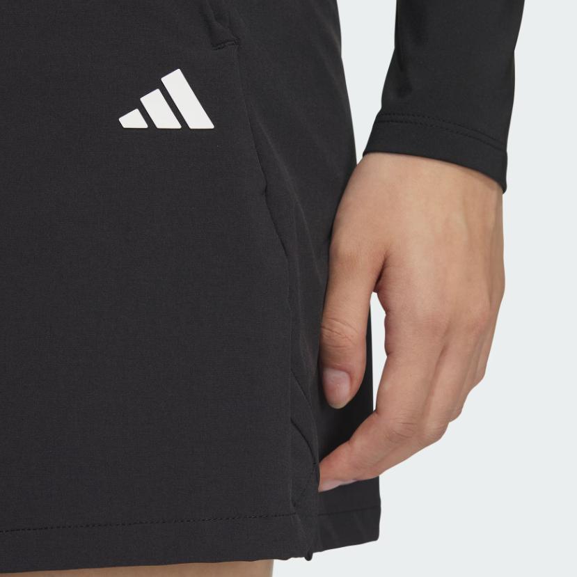 Adidas 4-Way Stretch Skirt Logo Print Golf Sports Casual Skirt Women Skirts Black IN2791