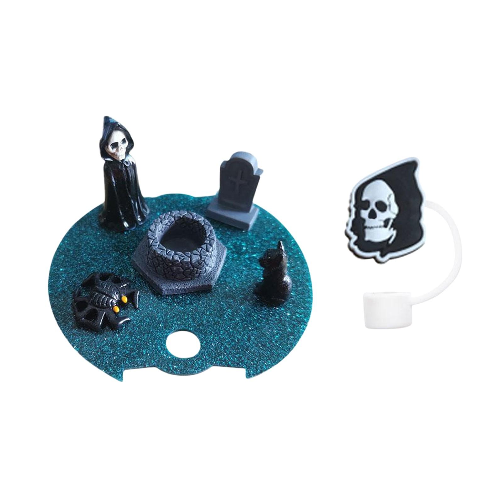 

Фиксированная табличка на крышке для чашки 40 унций Micro L с 10-миллиметровым силиконовым чехлом для соломинки, этикетка на крышке для крышки для чашки HalloweenDIY, подходит для 40 унций One Size