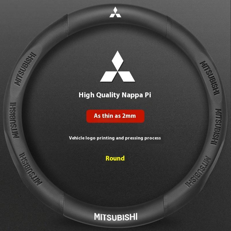 Auto Koolstofvezel Leer Stuurwielhoes Voor Mitsubishi RALLIART ASX Colt Eclipse Galant LANCER EX OUTLANDER Pajero Triton