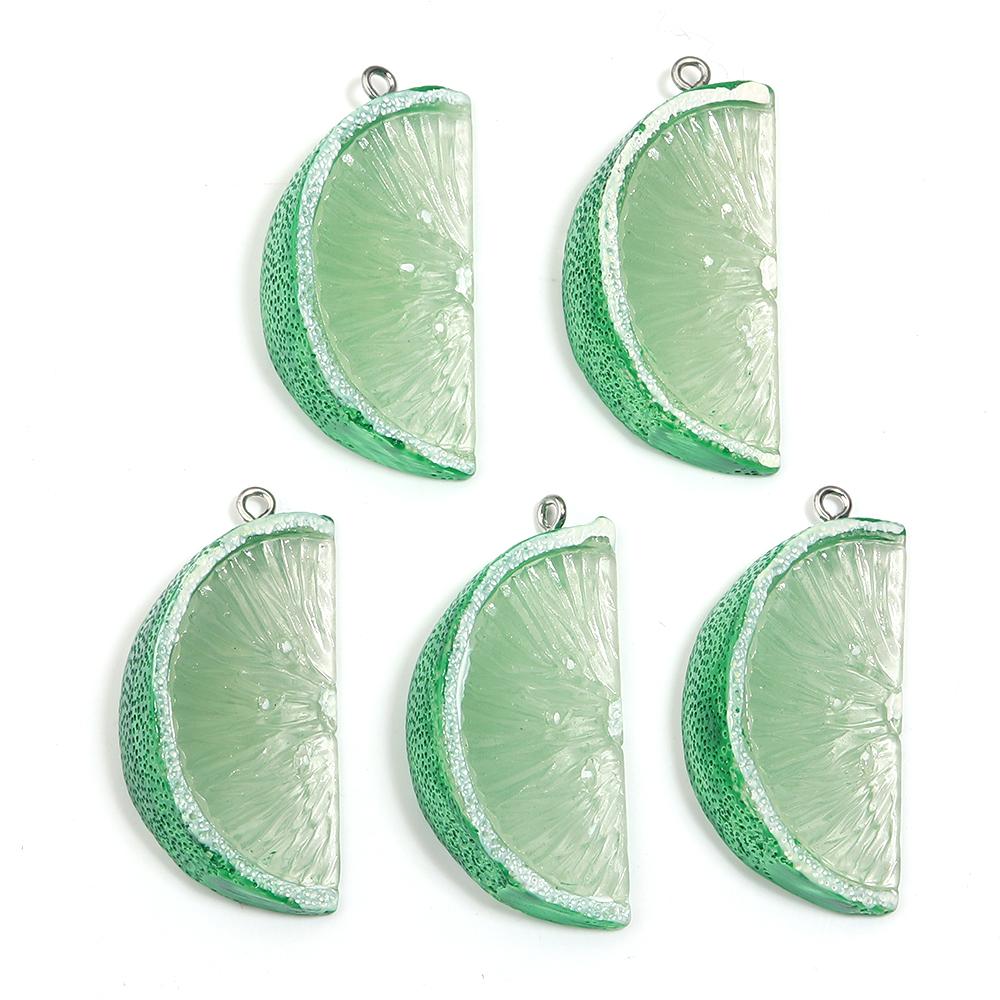 5pcs/lot Fruit Series Acrylic Pendants Colorful Apple Grape Banana Shaped Charms For DIY Earrings Necklace Jewelry Accessories