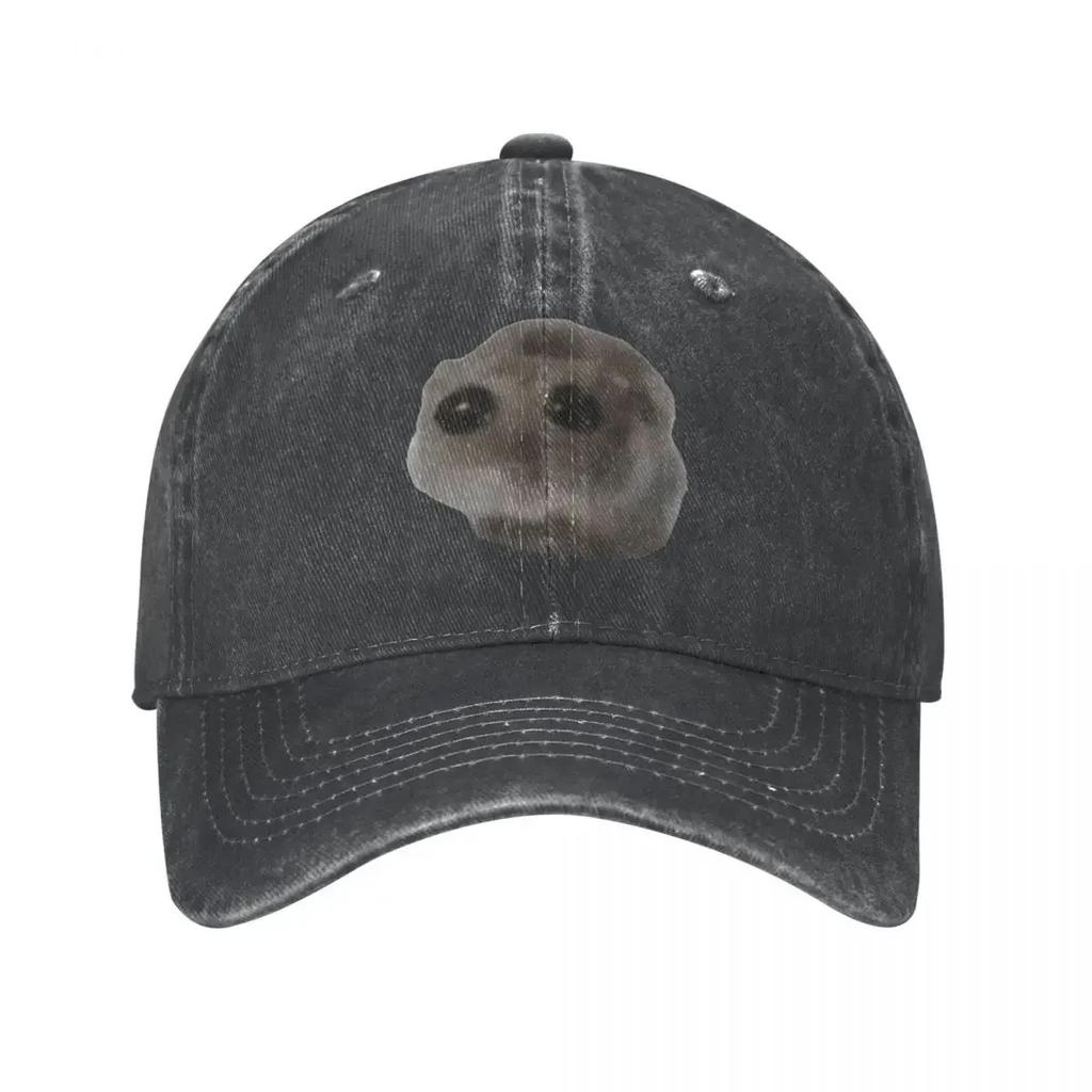 This Is Me If You Even Care Sad Hamster Meme Baseball Cap Vintage Distressed Denim Headwear Unisex Women Outdoor Activities Hat Cap
