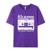 Vintage Unisex Tshirts Old School Skool Cassette Tape 2024 Discount All Cotton Top Tshirts Comfortable Soft Texture