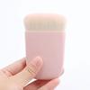 Flat Contour  Powder Brush  with Soft Bent Fiber Bristles – Dual-Use for Loose & Pressed Powder, Cruelty-Free Makeup Tool