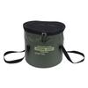 Cloth Folding Bucket with Mesh Pouch Portable Draining Basket Water Container for Outdoor Camping Fishing Car Washing