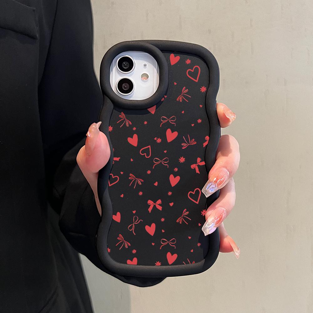 Big Wave Edge Soft Silicone Material Macaron Phone Case Shockproof Protective Rubber Casing for iPhone Samsung Huawei Honor Xiaomi Redmi OnePlus Moto