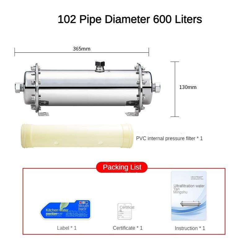 Ultrafiltration Direct Drinking Pure Water Machine Stainless Steel Water Purifier Household Rural Outdoor Tap Water Filter