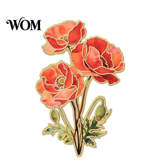 Bright Color Enamel Pin Brooch Pin, Flower Design with Smooth Edges, Lightweight Zinc Alloy Badge for Jackets Scarves Bags Gift