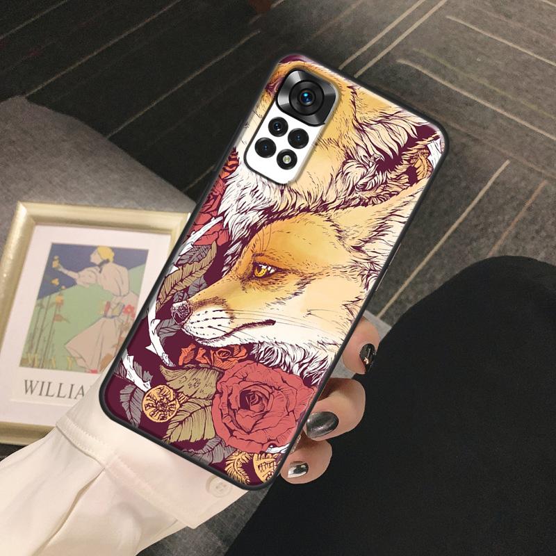 Cartoon Animal Fox Funda For Xiaomi Redmi Note 14 13 Pro 9 10 11 12 Pro 10S 11S 12S Redmi 14C 13C 10C 12C Case